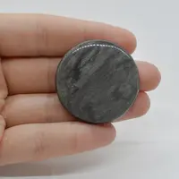 Cabochon Obsidian Silver 36x36x6mm C2
