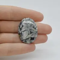 Cabochon Pinolith 33x25x6mm C14