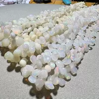 Sirag briolete opal etiopian de foc alb, 5-8mm, culoare 3, 40cm
