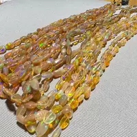 Sirag opal etiopian de foc neuniform galben, 5-8mm, 45cm