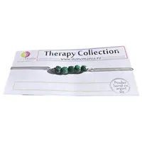 Bratara Therapy malachit cuburi 4-5mm si argint 925