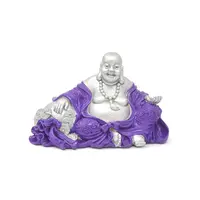 Statueta cu Buddha fericit in violet regal, Ngan Chee 2023 Statueta cu Buddha fericit in violet regal, Ngan Chee 2023