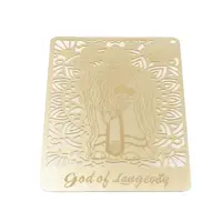 Card Feng Shui din metal God of Longevity