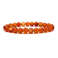 Bratara din Carneol 6mm, pe elastic, 19cm, sfere mate