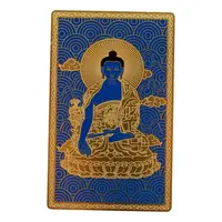 Card Feng Shui din metal Buddha Medicine, pentru sanatate