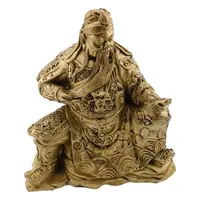 Statueta Feng Shui din rasina cu Kuan Kung, protectorul impotriva tradarii, 13cm