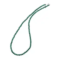 Colier Malachit natural sfere 4mm si argint 925