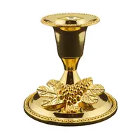 Suport pentru lumanare din metal auriu, model strugure, 7,5cm Suport pentru lumanare din metal auriu, model strugure, 7,5cm