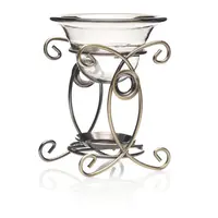 Suport aromaterapie din metal si vas de sticla, AR110