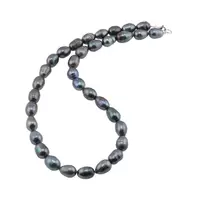 Colier Perle de cultura gri lunguiete 12-13mm