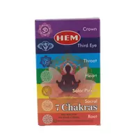 Conuri parfumate fumigatie HEM 7 Chakras backflow, 10 buc