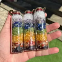 Sticla cu 7 cristale naturale pentru Chakre, echilibrare energetica