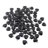 Pandantiv inima Obsidian negru, 15mm