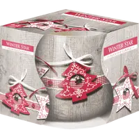 Lumanare parfumata Bispol cu pahar imprimat tip bol - Winter Star