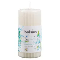 Lumanare Stalp True Bolsius - In Balance (Ceai Alb si Menta), 12cm