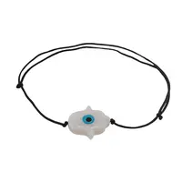 Bratara reglabila cu snur si ochi protector, forma Hamsa