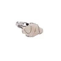 Inel reglabil cu cristal natural brut Citrin druzy, 23-25mm