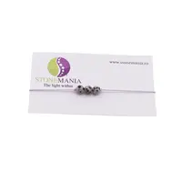 Bratara cu snur Jasp dalmatian sfere, 6mm
