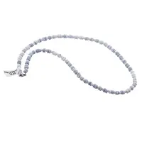 Colier Opal albastru discuri 4-5mm si discuri fatetate 4mm