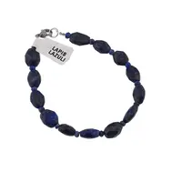 Bratara Lapis Lazuli fatetat 8-10mm si discuri 4mm