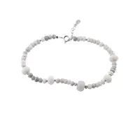Bratara Opal albastru discuri fatetate cu Argint 925, 4-8mm