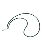 Colier Malachit natural discuri fatetate cu Argint 925, 3mm