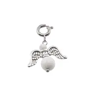 Breloc Ingeras cu pietre semipretioase Howlit, 4-6mm