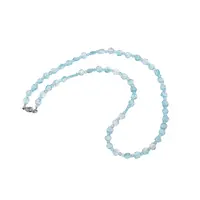 Colier cristale naturale Apatit banuti 5mm si discuri fatetate 3mm