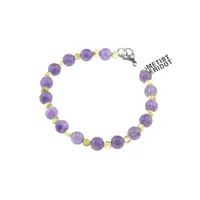 Bratara din cristale naturale Ametist si Peridot sfere, 4-6mm