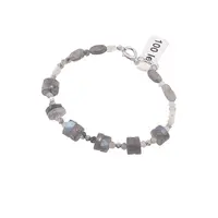 Bratara din cristale naturale Labradorit A+ fatetat cu Argint 925, 4-10mm