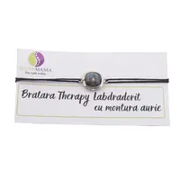 Bratara Therapy Labradorit patrat cu montura aurie