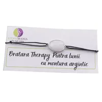 Bratara Therapy Piatra Lunii oval cu montura argintie