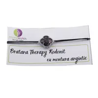 Bratara Therapy Rodonit trifoi cu montura argintie