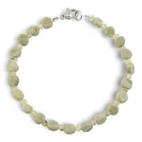 Bratara cristale naturale Granat verde banuti 6mm si discuri fatetate 3mm