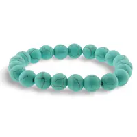 Bratara din Turcoaz Verde 10mm, pe elastic, 19cm, sfere mate