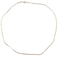 Lant din cupru placat cu aur galben 18k model Snake rasucit