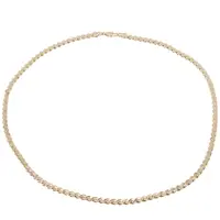 Lant din cupru placat cu aur galben 18k model zale impletite