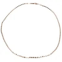 Lant din cupru placat cu aur roz 18k model sfere plate, 3mm