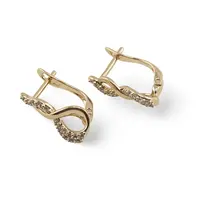 Cercei din cupru placat cu aur galben 18k model infinit, 18mm