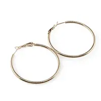 Cercei din cupru placat cu aur galben 18k rotunzi mici, 40mm