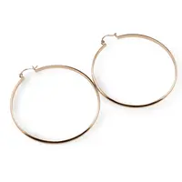 Cercei din cupru placat cu aur roz 18k rotunzi, 60mm