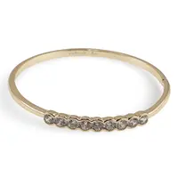 Bratara din cupru placat cu aur galben 18k fixa, model clasic cu zirconii