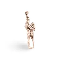 Pandantiv cupru placat cu aur roz 14k, model cuplu