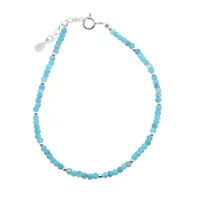 Bratara Apatit discuri fatetate cu Argint 925, 2mm