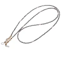 Colier / Snur pentru ochelari metalic discuri fatetate si Perle, 70cm