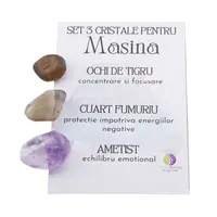 Set 3 cristale naturale pentru Masina
