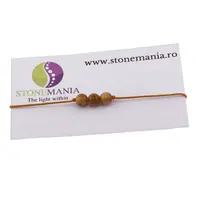 Bratara cu snur Ochi de tigru galben, 6mm
