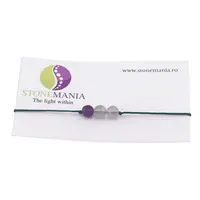 Bratara cu snur Fluorit sfere, 6mm