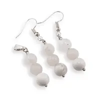Set cercei cu agatatoare si pandantiv Rac cristale 8mm