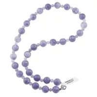 Colier Angelit violet sfere, 4-10mm